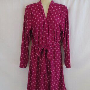 New Lounge House Robe Magenta Ushy Gushy Super Soft Lightweight Midi Size S/M